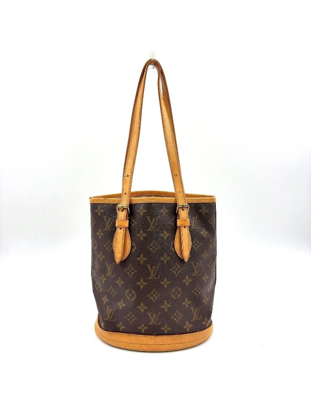 Louis Vuitton Bucket PM Monogram Leather Brown Light Shoulder Bag Gold
